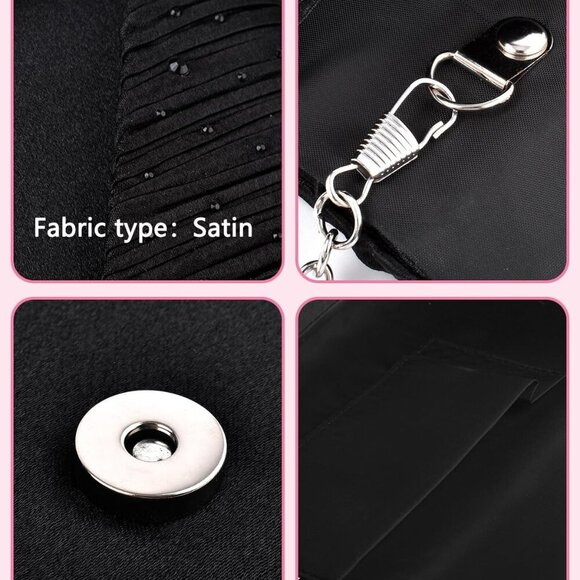 Evening Clutch Purses for Women Handbags for Formal Wedding Party Cocktail Prom - Picture 4 of 7